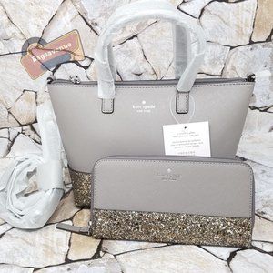 #bagsavenue ina greta satchel crossbody cityscape neda wallet grey Kate Spade